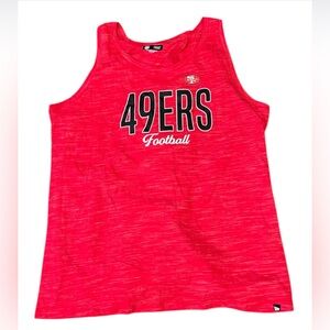 NFL Women's Large San Francisco 49ers Red Marathon Open Back Tie Back Tank Top